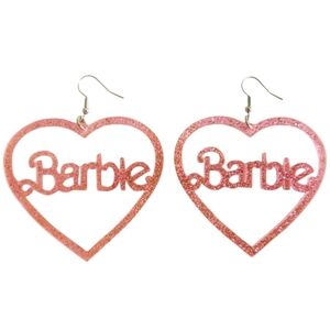 Handcrafted Barbie Heart Earrings